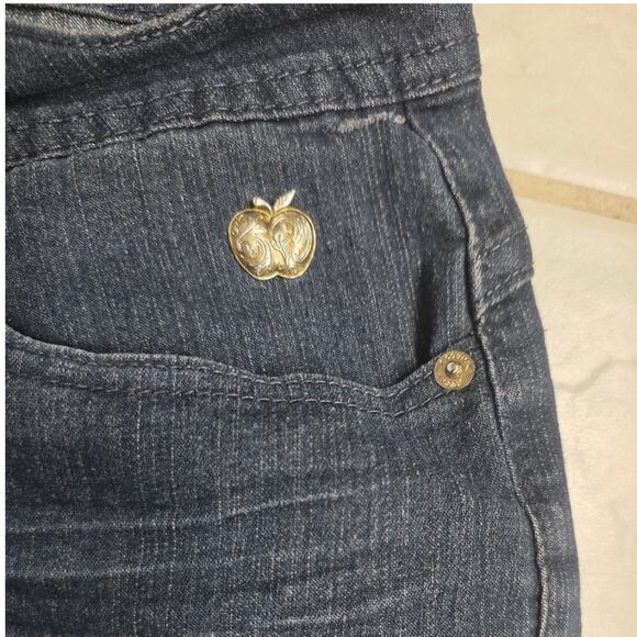 Vintage Apple Bottom Dark Wash Cropped/Capri Jeans - Size 13/14 - Picture 5 of 8